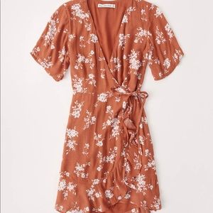 Ruffle Hem Wrap Dress